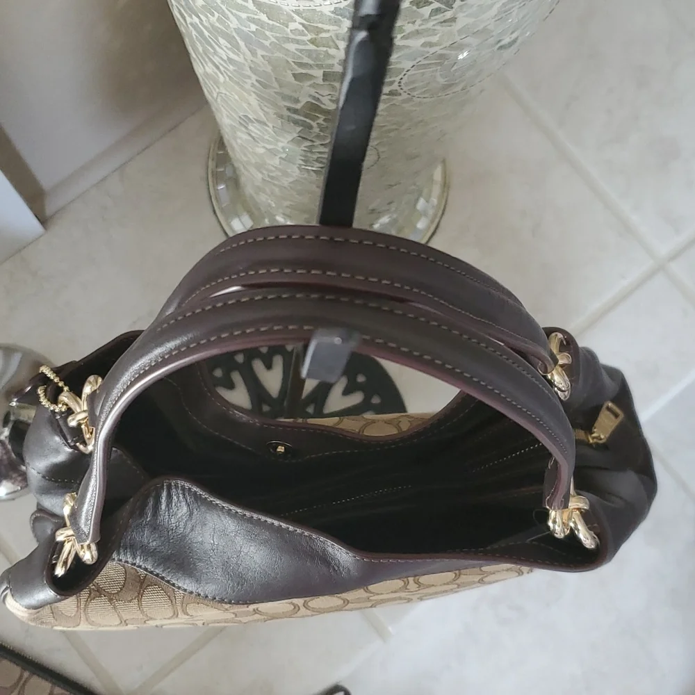 🤎🤎 COACH Lexy Signature Shoulder Bag & Matching Wristlet Wallet 🤎🤎